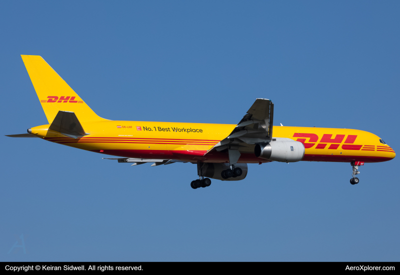 Photo of OE-LNF - DHL Air Austria Boeing 757-200F at EMA on AeroXplorer Aviation Database