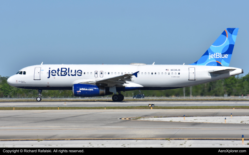 Photo of N638JB - JetBlue Airways Airbus A320 at MCO on AeroXplorer Aviation Database