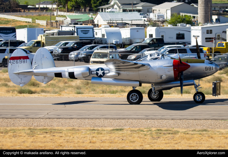 Photo of NL7723C - PRIVATE Lockheed P-38 Lightning at BOI on AeroXplorer Aviation Database