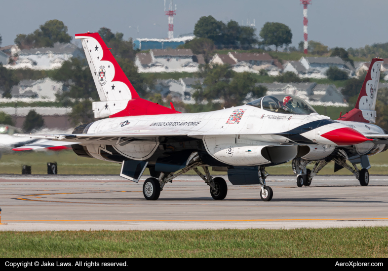 Photo of 92-3881 - USAF - United States Air Force General Dynamics F-16 Fighting Falcon at OFF on AeroXplorer Aviation Database