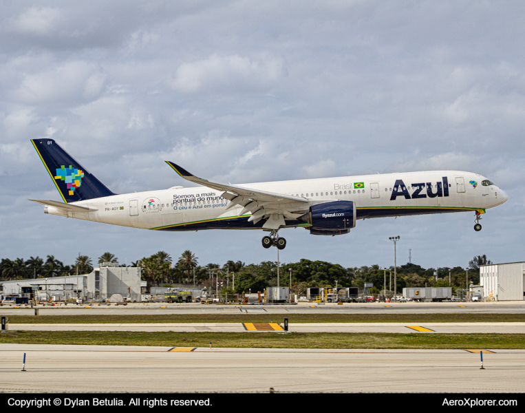 Photo of PR-AOY - Azul  Airbus A350-900 at FLL on AeroXplorer Aviation Database