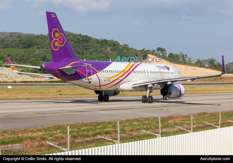 Photo of HS-TXT - Thai Airways Airbus A320 at HKT on AeroXplorer Aviation Database