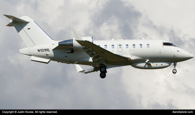 Photo of N101RE - PRIVATE Bombradier Challenger 650 at TPA on AeroXplorer Aviation Database