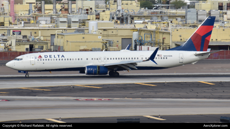 Photo of N903DN - Delta Airlines Boeing 737-900ER at PHX on AeroXplorer Aviation Database