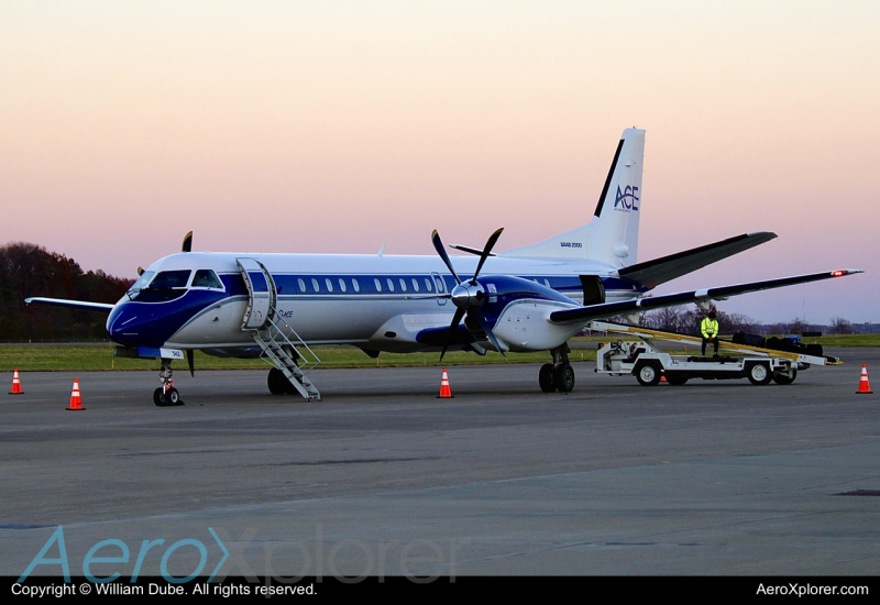 Photo of N542FR - Air Charters Express Saab 2000 at MWA on AeroXplorer Aviation Database