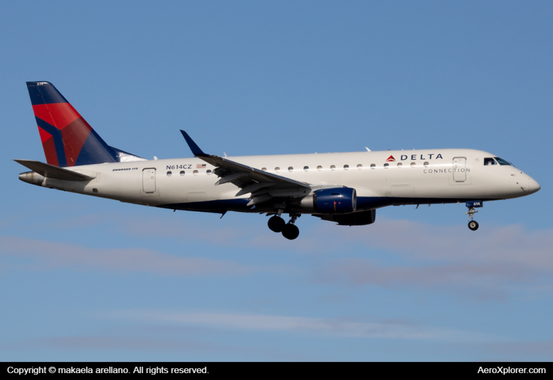 Photo of N614CZ - Delta Airlines Embraer E175 at BOI on AeroXplorer Aviation Database