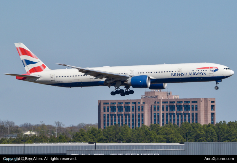 Photo of G-STBC - British Airways Boeing 777-300ER at IAD on AeroXplorer Aviation Database
