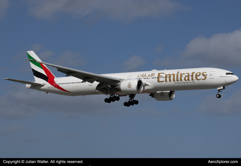 Photo of A6-ECC - Emirates Boeing 777-300ER at MIA on AeroXplorer Aviation Database