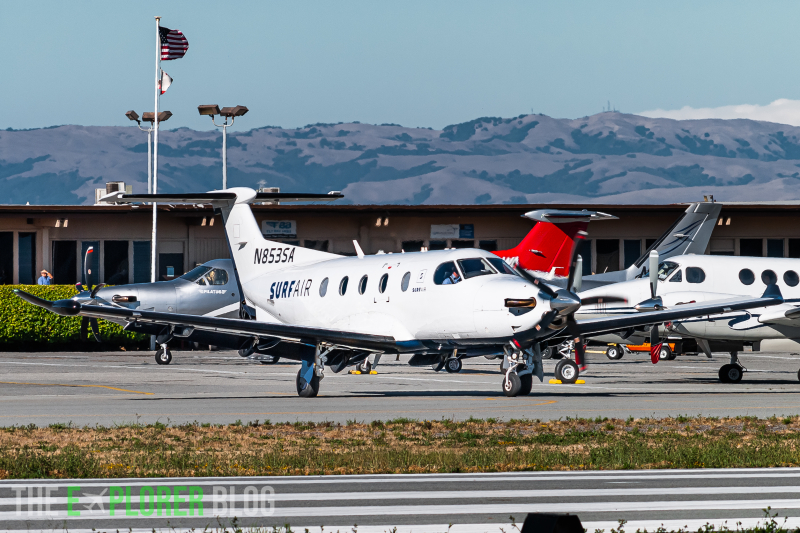 Photo of N8525A - Surf Air Pilatus LC-45 at SQL on AeroXplorer Aviation Database