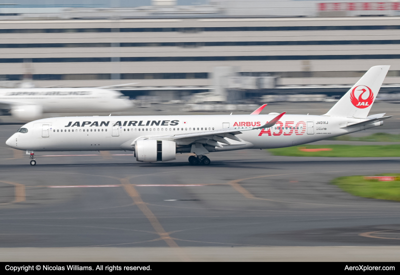 Photo of JA01XJ - Japan Airlines Airbus A350-900 at HND on AeroXplorer Aviation Database