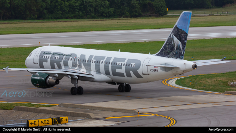 Photo of N216FR - Frontier Airlines Airbus A320 at CMH on AeroXplorer Aviation Database