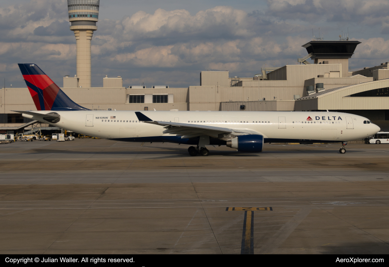 Photo of N810NW - Delta Airlines Airbus A330-300 at ATL on AeroXplorer Aviation Database