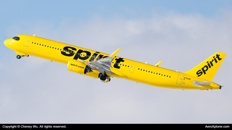 Photo of N712NK - Spirit Airlines Airbus A321NEO at DTW on AeroXplorer Aviation Database
