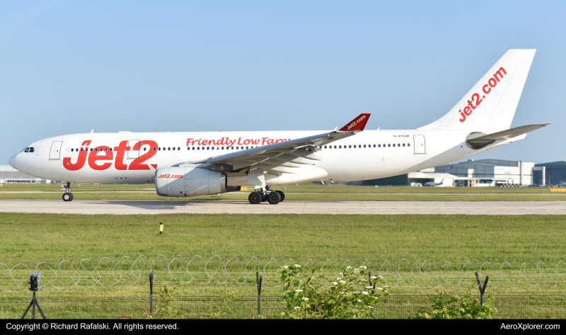 Photo of G-VYGM - Jet2 Airbus A330-200 at MAN on AeroXplorer Aviation Database