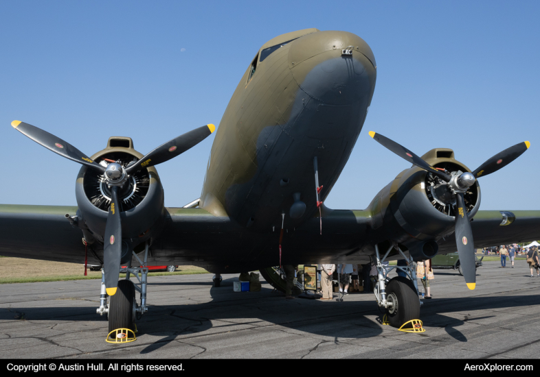 Photo of N34DF - PRIVATE Douglas C-53 Skytrooper at HLG on AeroXplorer Aviation Database