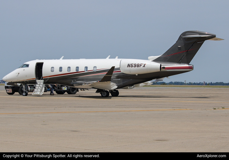 Photo of N598FX  - Private  Bombardier Challenger 350  at AGC on AeroXplorer Aviation Database