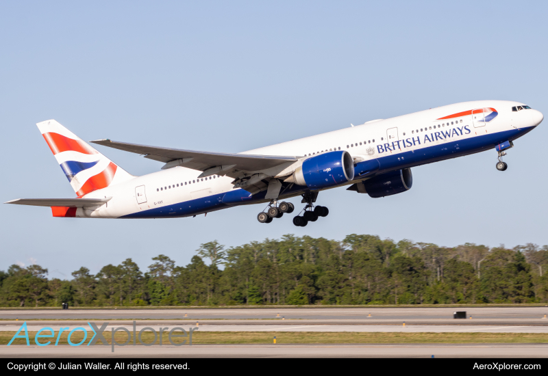 Photo of G-VIIT - British Airways Boeing 777-200ER at MCO on AeroXplorer Aviation Database