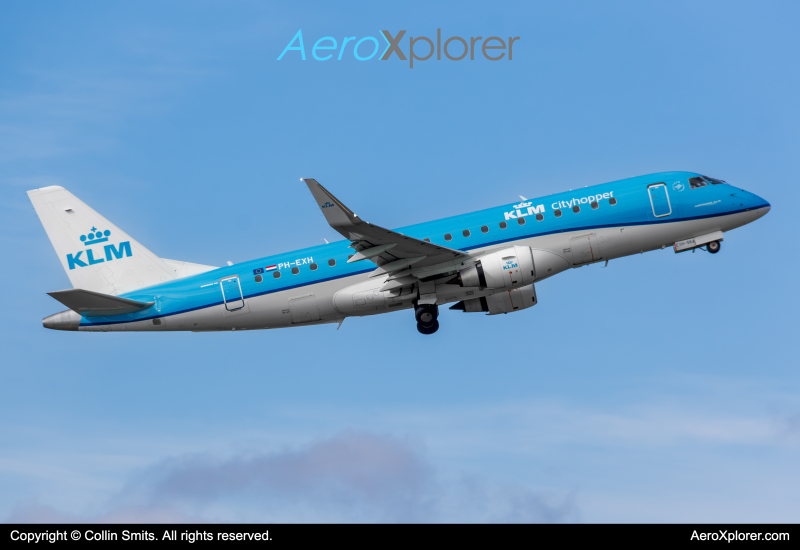 Photo of PH-EXH - KLM CityHopper Embraer 175 at AMS on AeroXplorer Aviation Database