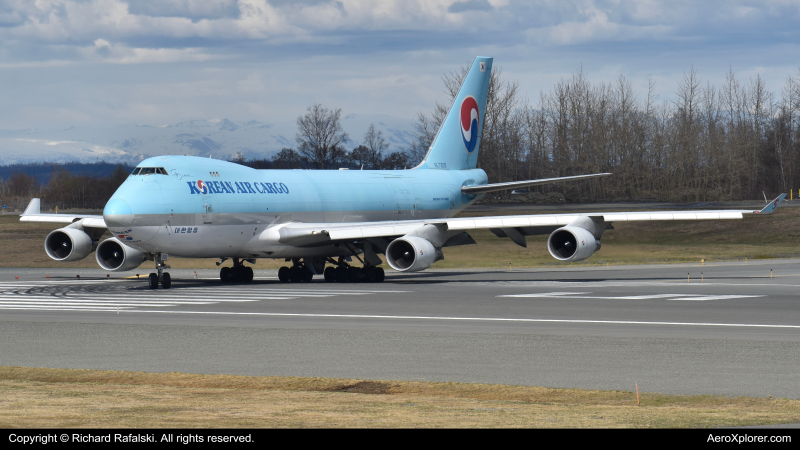 Photo of HL7605 - Korean Air Cargo Boeing 747-400F at ANC on AeroXplorer Aviation Database