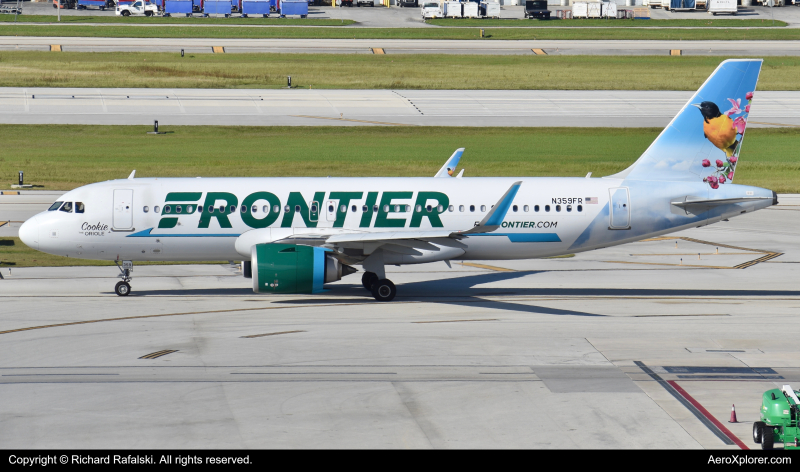 Photo of N359FR - Frontier Airlines A320NEO at FLL on AeroXplorer Aviation Database