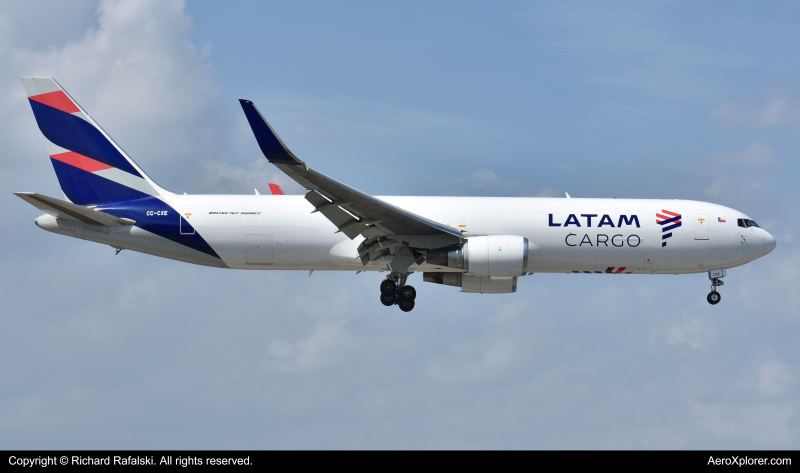 Photo of CC-CXE - LATAM Boeing 767-300F at MIA on AeroXplorer Aviation Database