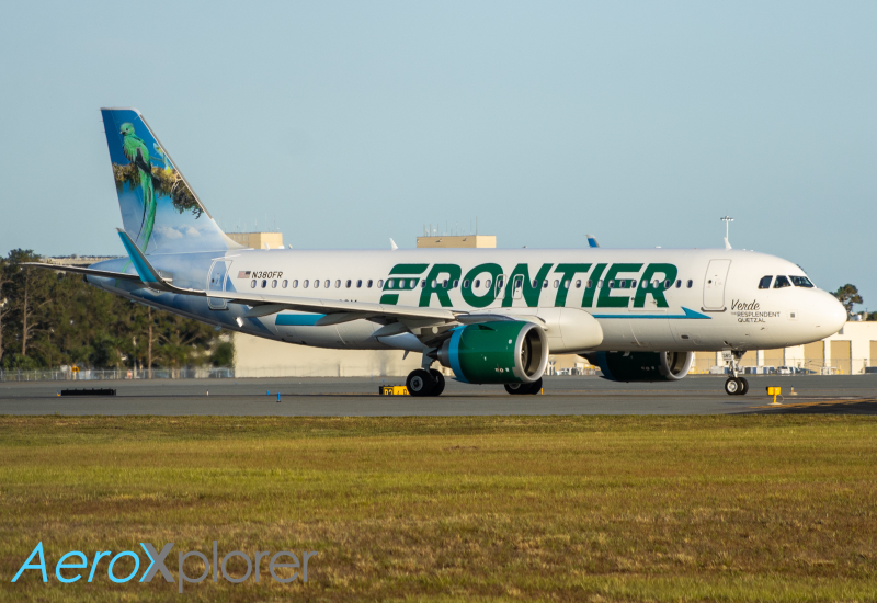 Photo of N380FR - Frontier Airlines Airbus A320NEO at MCO on AeroXplorer Aviation Database