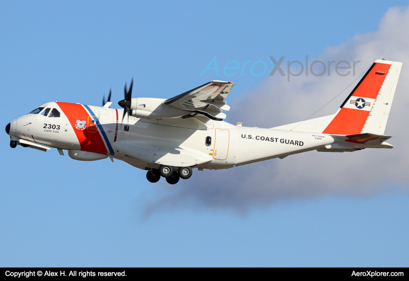 Photo of 2303 - United States Coast Guard CASA HC-144A Ocean Sentry at MHT on AeroXplorer Aviation Database
