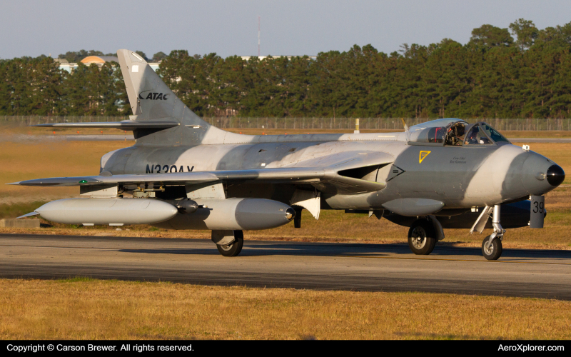 Photo of N339AX - Airborne Tactical Advantage Company Hawker Hunter at MYR on AeroXplorer Aviation Database
