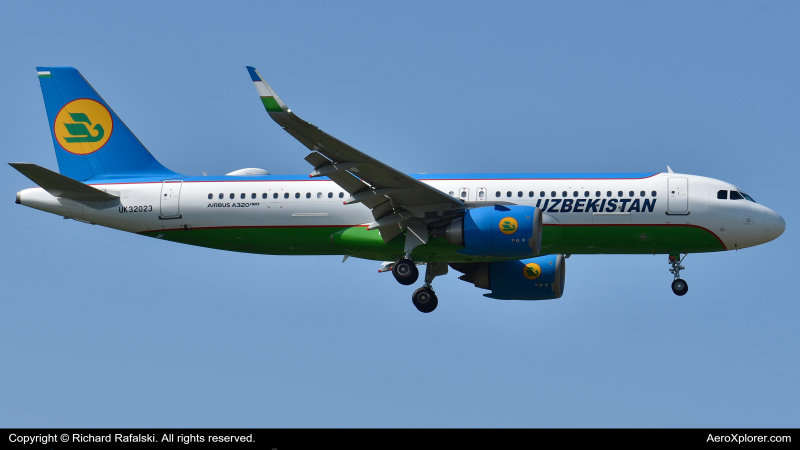 Photo of UK32023 - Uzbekistan Airways Airbus A320NEO at LHR on AeroXplorer Aviation Database