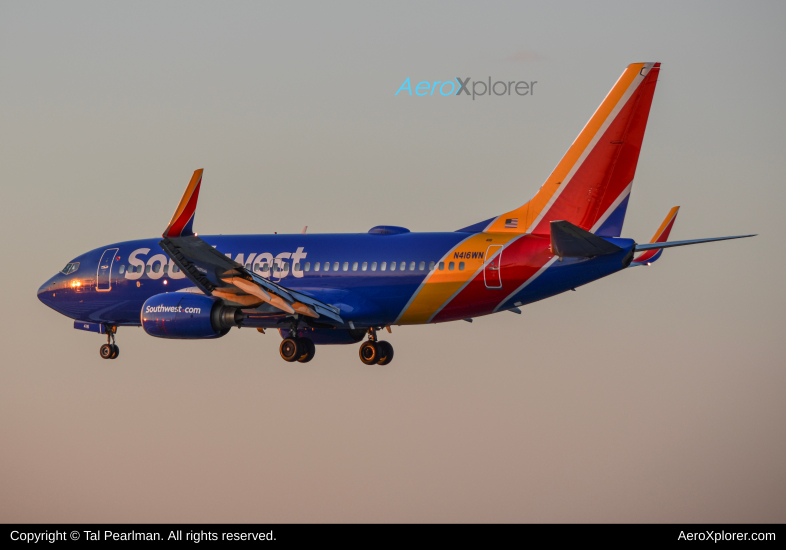 Photo of N416WN - Southwest Airlines Boeing 737-700 at BWI on AeroXplorer Aviation Database