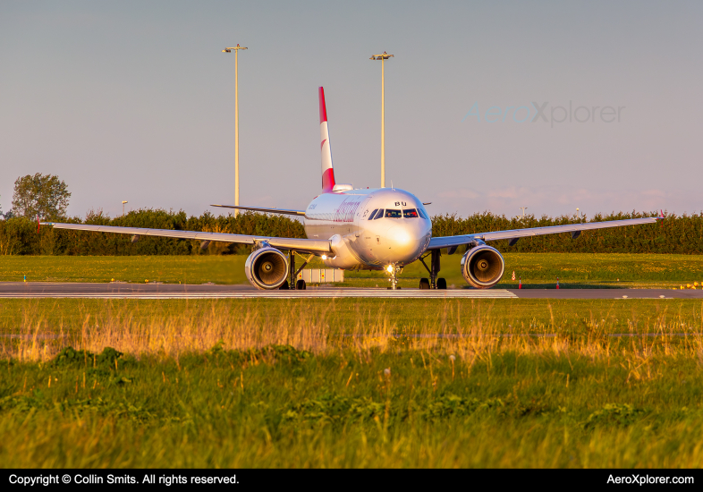 Photo of OE-LBU - Austrian Airlines Airbus A320-214 at AMS on AeroXplorer Aviation Database