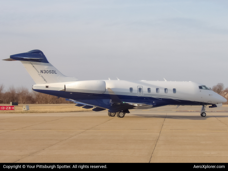 Photo of N305DL - Private  Bombardier Challenger 300 at AGC on AeroXplorer Aviation Database