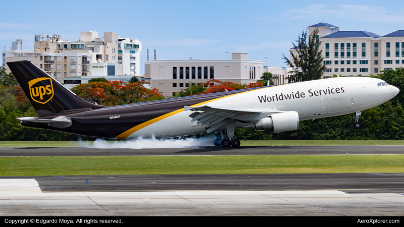 Photo of N160UP - United Parcel Service Airbus A300F-600 at SJU on AeroXplorer Aviation Database