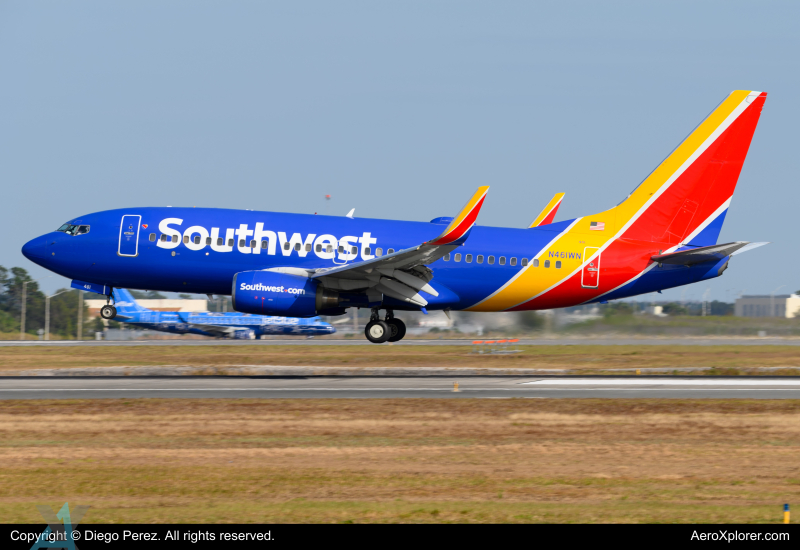 Photo of N461WN - Southwest Airlines Boeing 737-700 at MCO on AeroXplorer Aviation Database