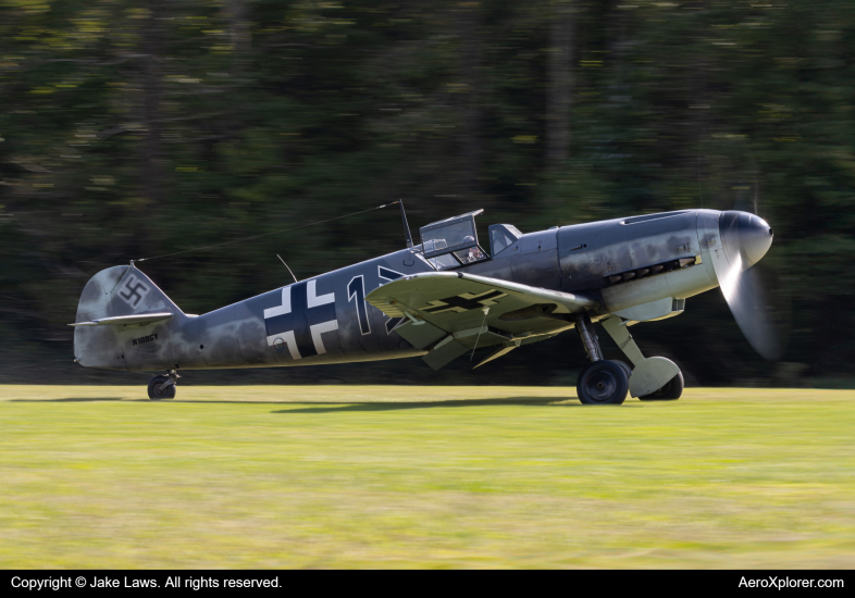 Photo of N109GY - Military Aviation Museum Messerschmitt BF-109 G4 at 42VA on AeroXplorer Aviation Database