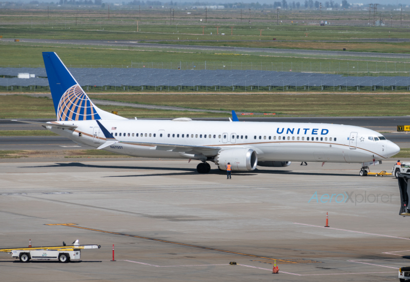 Photo of N67501 - United Airlines Boeing 737 MAX 9 at SMF on AeroXplorer Aviation Database