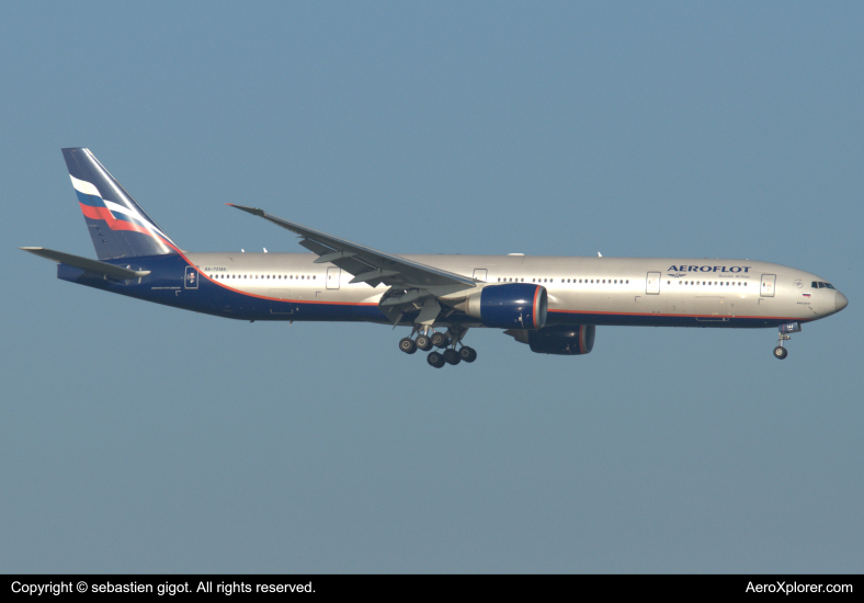 Photo of RA-73144 - Aeroflot Boeing 777-300ER at BKK on AeroXplorer Aviation Database