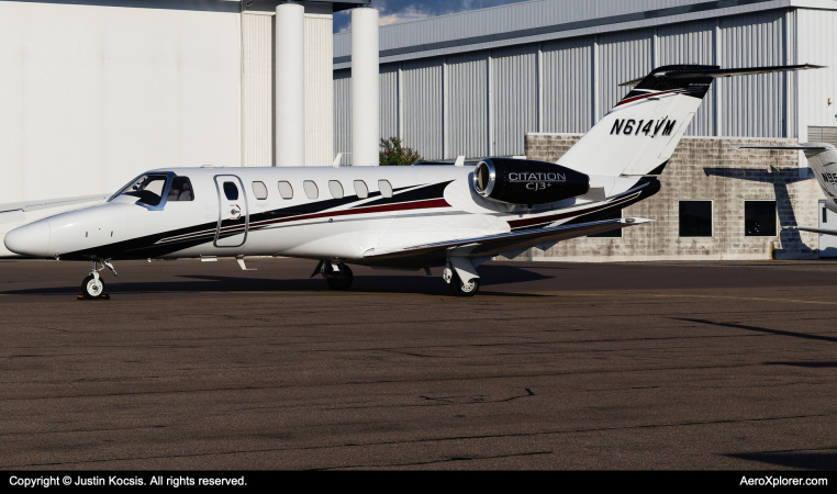 Photo of N614VM - PRIVATE Cessna 525B CitationJet 3+ at TPA on AeroXplorer Aviation Database