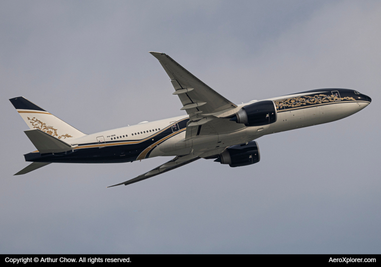 Photo of P4-SKN - Equatorial Guinea Government Boeing 777-200LR at HKG on AeroXplorer Aviation Database