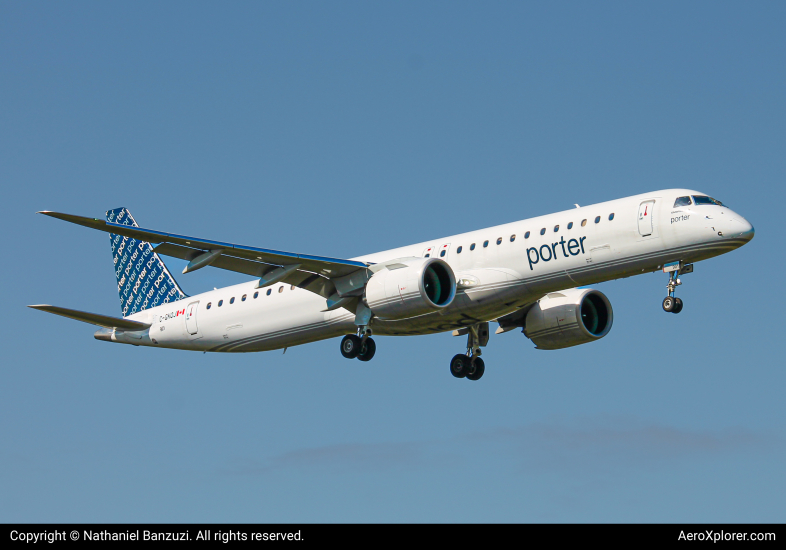 Photo of C-GKQJ - Porter Airlines Embraer E195-E2 at YYZ on AeroXplorer Aviation Database