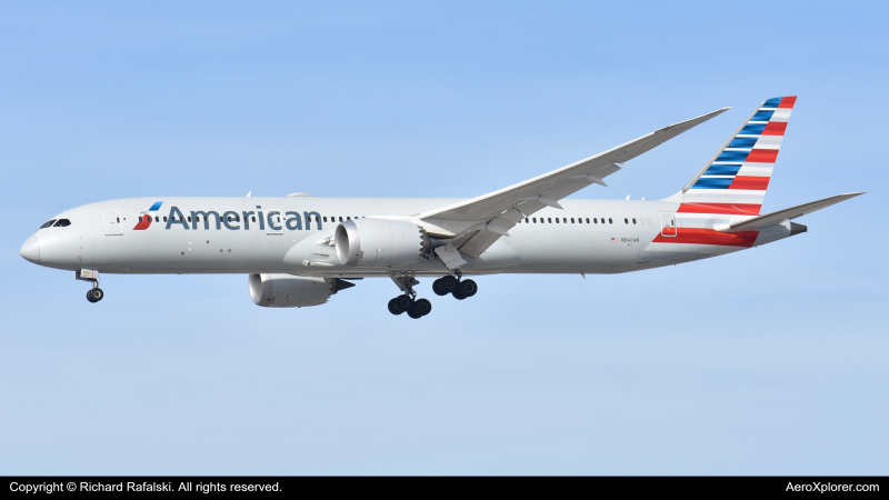 Photo of N841AN - American Airlines Boeing 787-9 at ORD on AeroXplorer Aviation Database