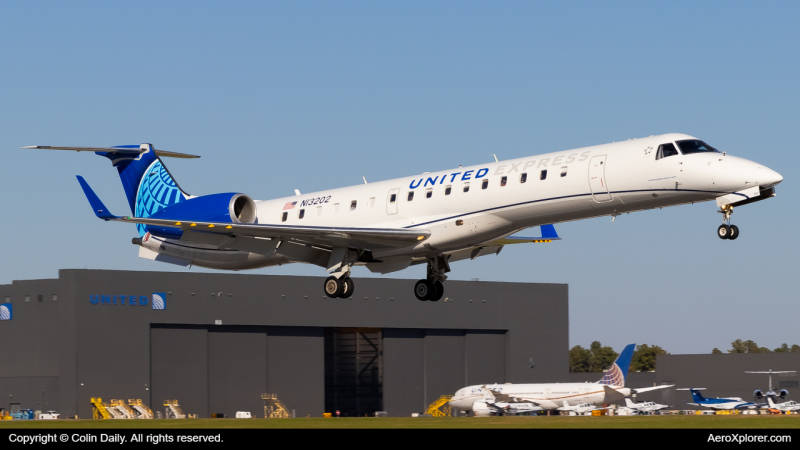 Photo of N13202 - United Express Embraer ERJ145 at IAD on AeroXplorer Aviation Database