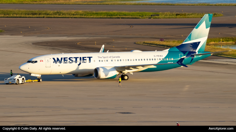 Photo of C-FEWJ - WestJet Boeing 737 MAX 8 at MCO on AeroXplorer Aviation Database
