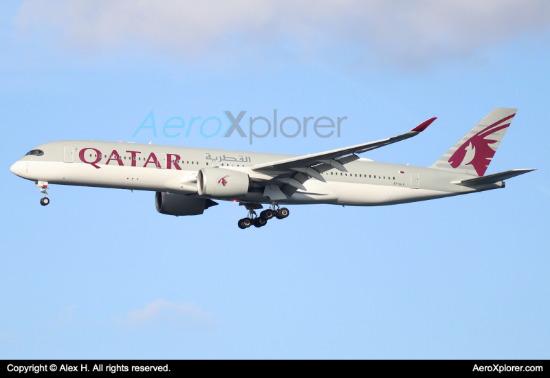 Photo of A7-ALK - Qatar Airways Airbus A350-900 at BOS on AeroXplorer Aviation Database