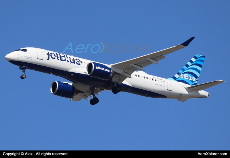 Photo of N3077J - JetBlue Airways Airbus A220-300 at KJFK on AeroXplorer Aviation Database