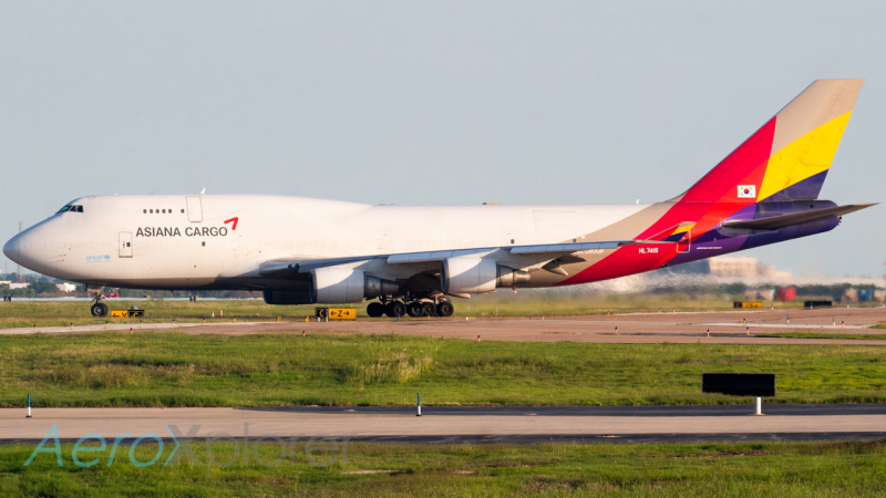 Photo of HL7415 - Asiana Airlines Cargo Boeing 747-400F at DFW on AeroXplorer Aviation Database