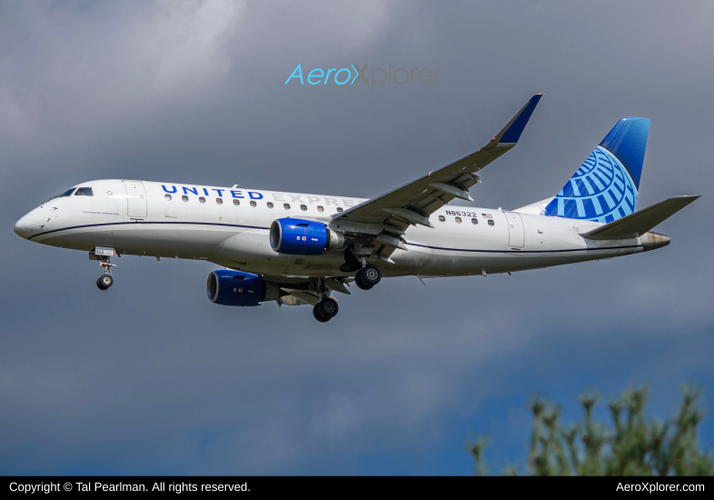 Photo of N86322 - United Express Embraer E175 at IAD on AeroXplorer Aviation Database