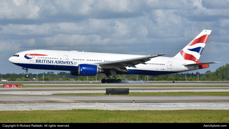 Photo of G-YMMO - British Airways Boeing 777-200ER at MCO on AeroXplorer Aviation Database