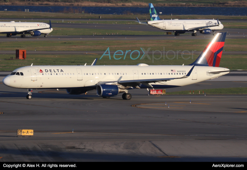 Photo of N395DZ - Delta Airlines Airbus A321-200 at JFK on AeroXplorer Aviation Database