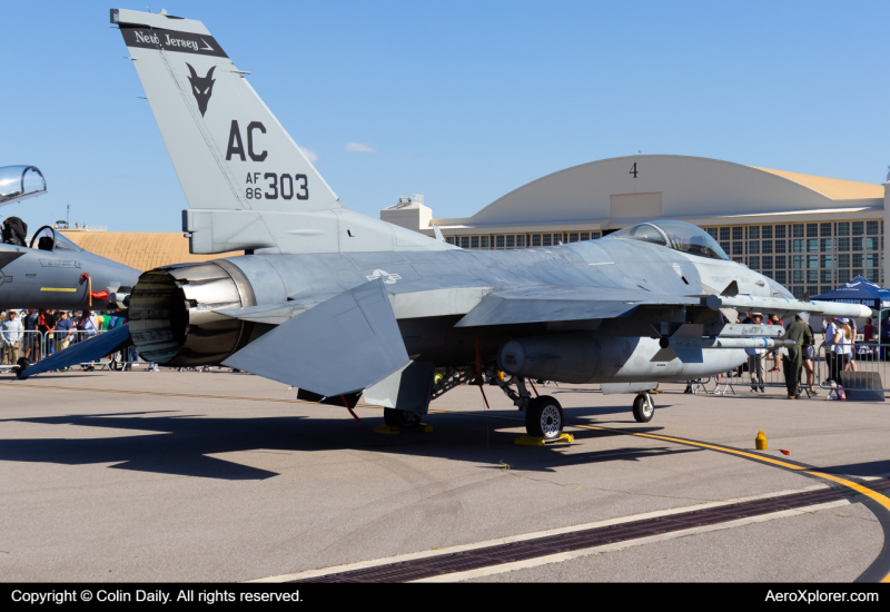 Photo of 86-0303 - USAF - United States Air Force General Dynamics F-16 Fighting Falcon at MCF on AeroXplorer Aviation Database
